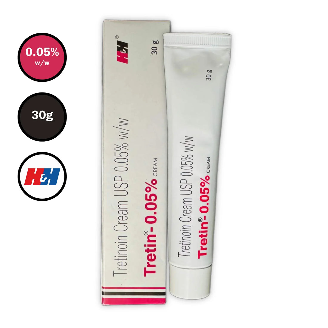 Tretin Tretinoin Cream 0.05% 30g | For Clearer, Smoother Skin