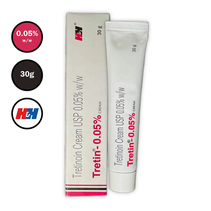 Tretin Tretinoin Cream 0.05% 30g | For Clearer, Smoother Skin