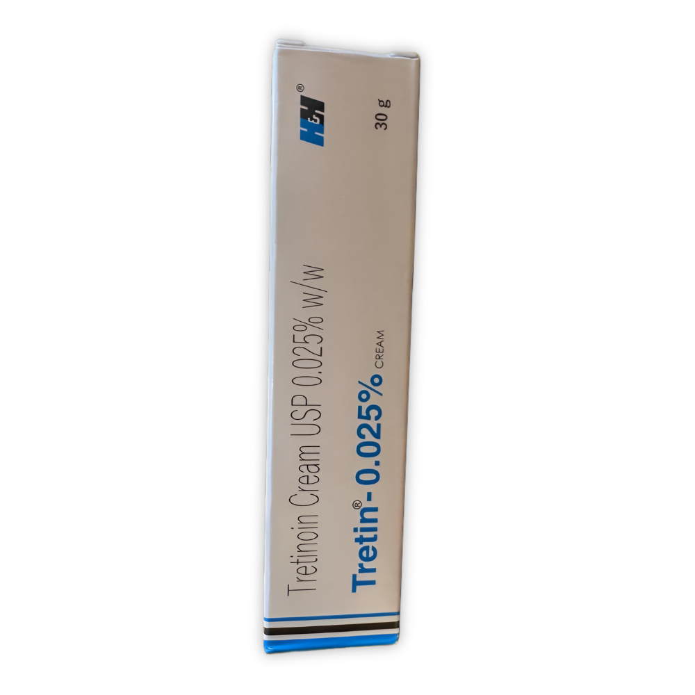 Tretin 0.025% Cream (Tretinoin) – Recommended Retinoid for Acne & Anti-Aging
