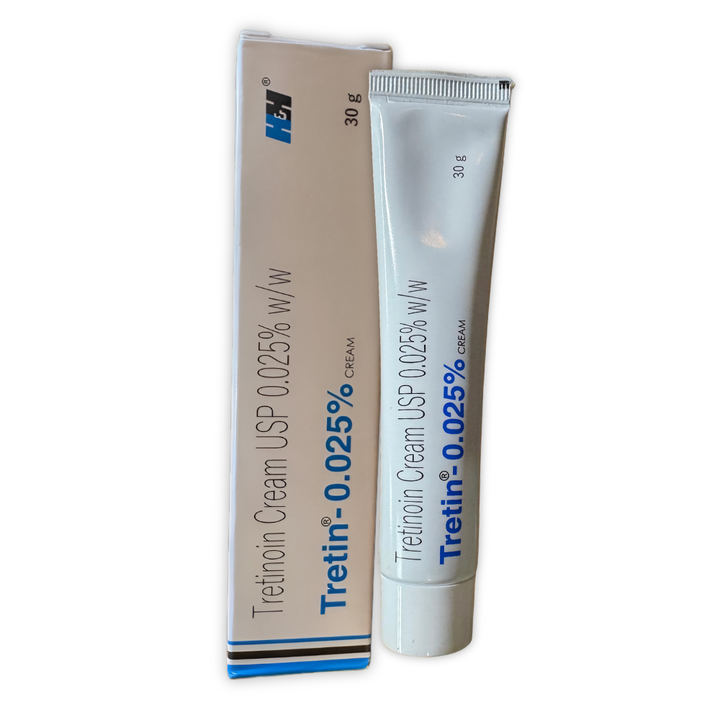 Tretin 0.025% Cream (Tretinoin) – Recommended Retinoid for Acne & Anti-Aging